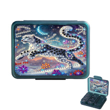 Load image into Gallery viewer, Leopard Rhinestones Pill Storage Box Diamond Painting Pill Case for Art Craft