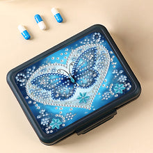 Load image into Gallery viewer, Butterfly Rhinestones Pill Storage Box Diamond Painting Pill Case for Art Craft