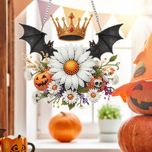 Load image into Gallery viewer, 2D Flat Acrylic DIY Bat Crown Hanging Diamond Art Kits Wall Door Decoration