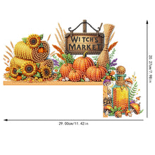 Load image into Gallery viewer, Harvest Pumpkin Diamond Art Door Right Angle Sign for Indoor Outdoor Wall