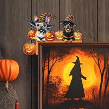 Load image into Gallery viewer, Halloween Dog Diamond Art Door Right Angle Sign for Indoor Outdoor Wall