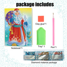 Load image into Gallery viewer, DIY Diamond Painting Notebook 50 Pages A5 Diamond Art Diary Book (Santa Claus)