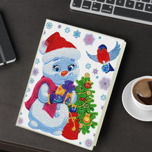 Load image into Gallery viewer, DIY Diamond Painting Notebook 50 Pages A5 Diary Book (Xmas Tree Snowman)