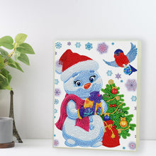 Load image into Gallery viewer, DIY Diamond Painting Notebook 50 Pages A5 Diary Book (Xmas Tree Snowman)