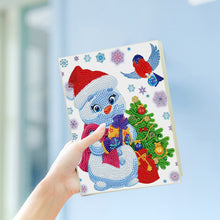 Load image into Gallery viewer, DIY Diamond Painting Notebook 50 Pages A5 Diary Book (Xmas Tree Snowman)