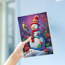 Load image into Gallery viewer, DIY Diamond Painting Notebook 50 Pages A5 Diamond Art Diary Book (Snowman B)
