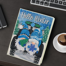 Load image into Gallery viewer, Diamond Painting Notebook 50 Pages A5 Diamond Art Diary Book (Snowman Gnome)