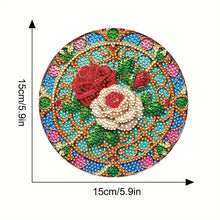 Load image into Gallery viewer, 4pcs DIY Diamond Dot Kits Flowers Diamond Painting Placemats Projects for Beginner