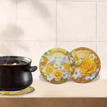 Load image into Gallery viewer, 4pcs DIY Diamond Dot Kits Yellow Rose Bird Diamond Crafts Projects for Beginners