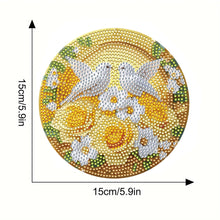 Load image into Gallery viewer, 4pcs DIY Diamond Dot Kits Yellow Rose Bird Diamond Crafts Projects for Beginners