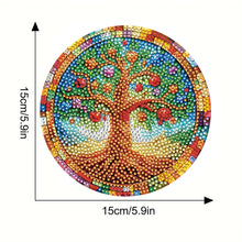 Load image into Gallery viewer, 4pcs DIY Diamond Dot Kits Tree Diamond Painting Placemats Projects for Beginner