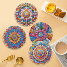 Load image into Gallery viewer, 4pcs DIY Diamond Dot Kits Flowers Diamond Painting Placemats Projects for Beginners