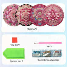 Load image into Gallery viewer, 4pcs DIY Diamond Dot Kits Pink Pattern Diamond Crafts Projects for Beginners