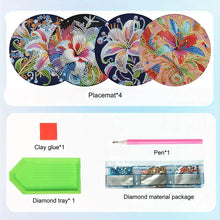 Load image into Gallery viewer, 4pcs DIY Diamond Dot Kits Lily Diamond Painting Placemats Projects for Beginners