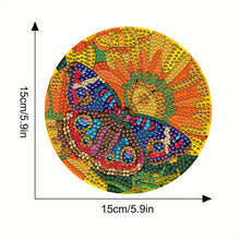 Load image into Gallery viewer, 4pcs DIY Diamond Dot Kits Butterfly Diamond Painting Placemats Projects for Beginners