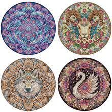 Load image into Gallery viewer, 4pcs DIY Diamond Dot Kits Animals Diamond Painting Placemats Projects for Beginners