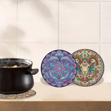 Load image into Gallery viewer, 4pcs DIY Diamond Dot Kits Animals Diamond Painting Placemats Projects for Beginners