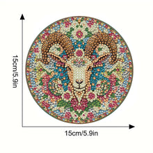 Load image into Gallery viewer, 4pcs DIY Diamond Dot Kits Animals Diamond Painting Placemats Projects for Beginners