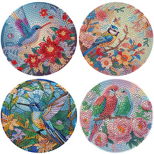 Load image into Gallery viewer, 4pcs DIY Diamond Dot Kits Birds Diamond Painting Placemats Projects for Beginners