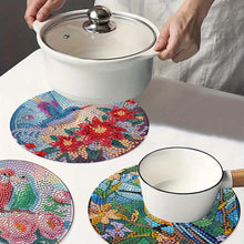 Load image into Gallery viewer, 4pcs DIY Diamond Dot Kits Birds Diamond Painting Placemats Projects for Beginners