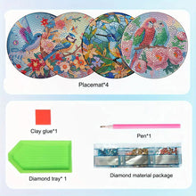 Load image into Gallery viewer, 4pcs DIY Diamond Dot Kits Birds Diamond Painting Placemats Projects for Beginners