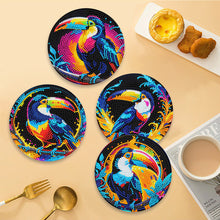 Load image into Gallery viewer, 4pcs DIY Diamond Dot Kits Toucans Diamond Painting Placemats Projects for Beginners