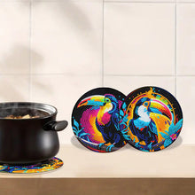 Load image into Gallery viewer, 4pcs DIY Diamond Dot Kits Toucans Diamond Painting Placemats Projects for Beginners