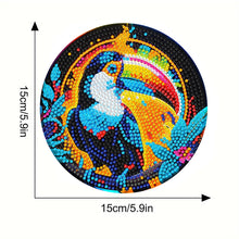 Load image into Gallery viewer, 4pcs DIY Diamond Dot Kits Toucans Diamond Painting Placemats Projects for Beginners