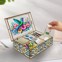Load image into Gallery viewer, Diamond Art Storage Case Wooden Diamond Painting Container Box (Hummingbird)