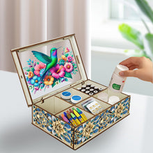 Load image into Gallery viewer, Diamond Art Storage Case Wooden Diamond Painting Container Box (Hummingbird)