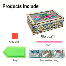 Load image into Gallery viewer, Diamond Art Storage Case Wooden Diamond Painting Container Box (Hummingbird)