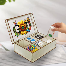 Load image into Gallery viewer, Diamond Art Jewelry Storage Case Wooden Diamond Painting Container Box (God)