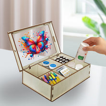 Load image into Gallery viewer, Diamond Art Storage Case Wooden Diamond Painting Container Box (Butterfly)