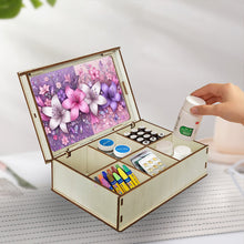 Load image into Gallery viewer, Diamond Art Jewelry Storage Case Wooden Diamond Painting Container Box (Flower)
