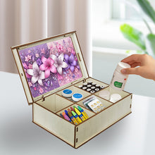 Load image into Gallery viewer, Diamond Art Jewelry Storage Case Wooden Diamond Painting Container Box (Flower)