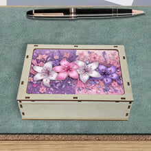 Load image into Gallery viewer, Diamond Art Jewelry Storage Case Wooden Diamond Painting Container Box (Flower)
