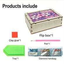 Load image into Gallery viewer, Diamond Art Jewelry Storage Case Wooden Diamond Painting Container Box (Flower)