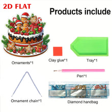 Load image into Gallery viewer, 2D Flat Diamond Art Pendant Diamond Painting Set Home Decor (Gingerbread Cake)