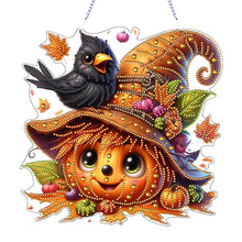Load image into Gallery viewer, 2D Flat DIY Diamond Art Pendant Diamond Painting Set Home Decor (Pumpkin Witch)