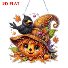 Load image into Gallery viewer, 2D Flat DIY Diamond Art Pendant Diamond Painting Set Home Decor (Pumpkin Witch)