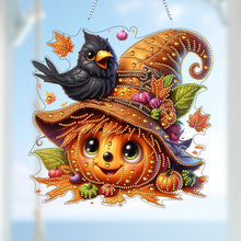 Load image into Gallery viewer, 2D Flat DIY Diamond Art Pendant Diamond Painting Set Home Decor (Pumpkin Witch)