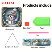 Load image into Gallery viewer, 2D Flat DIY Diamond Art Pendant Diamond Painting Set Home Wall Decor (Snowman)