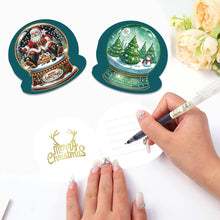Load image into Gallery viewer, Diamond Art Greeting Cards Congratulations Cards & Gifts (6pcs Xmas Snow Globe)