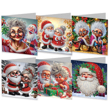 Load image into Gallery viewer, DIY Diamond Art Greeting Cards Congratulations Cards & Gifts (6pcs Christmas)