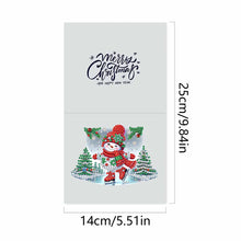 Load image into Gallery viewer, Diamond Art Greeting Cards Congratulations Cards & Gifts (10pcs Winter Snowman)
