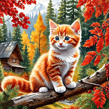 Load image into Gallery viewer, Diamond Painting - Full Round - Autumn Cat (40*40CM)