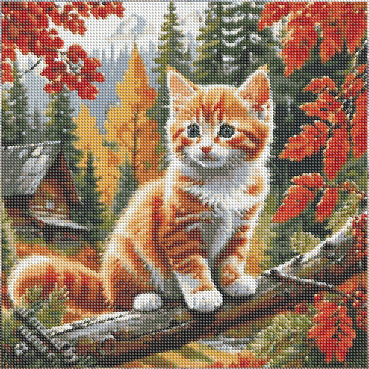 Diamond Painting - Full Round - Autumn Cat (40*40CM)