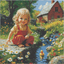 Load image into Gallery viewer, Diamond Painting - Full Round - Cute Little Girl (40*40CM)