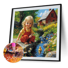 Load image into Gallery viewer, Diamond Painting - Full Round - Cute Little Girl (40*40CM)