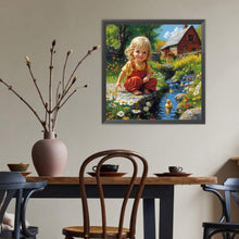 Load image into Gallery viewer, Diamond Painting - Full Round - Cute Little Girl (40*40CM)